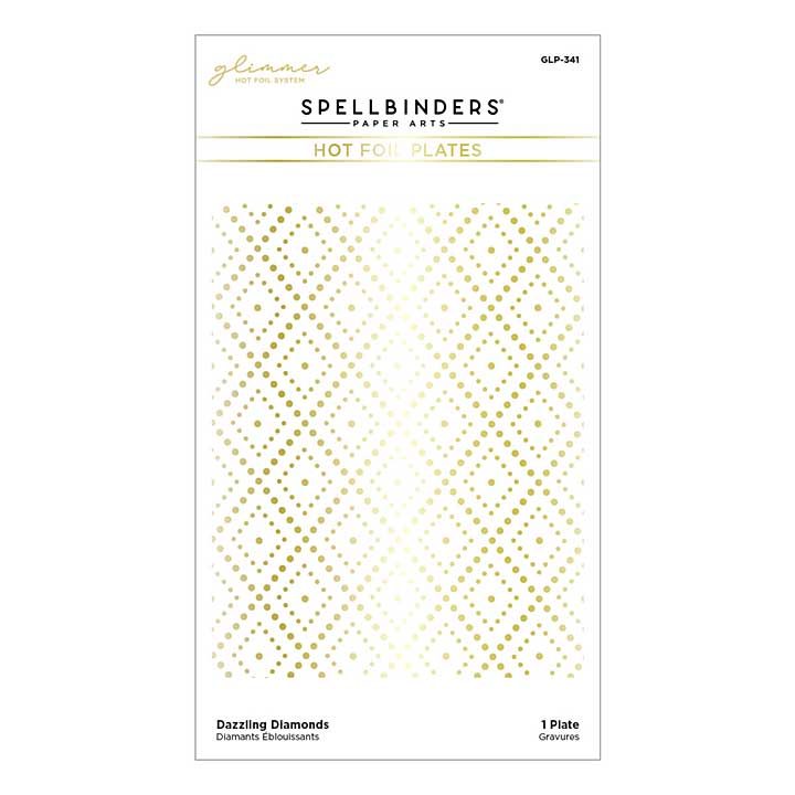Spellbinders - Dazzling Diamonds Glimmer Hot Foil Plate from the Tinsel Time Collection