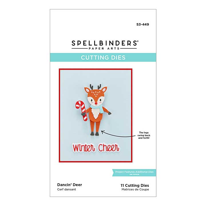 Spellbinders - Dancin\' Deer Etched Dies from the Tinsel Time Collection