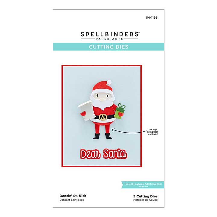 SO: Spellbinders - Dancin\' St. Nick Etched Dies from the Tinsel Time Collection