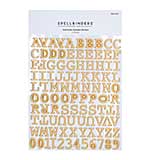 Spellbinders - Gold Puffy Alphabet Stickers from Winter Wonderland Collection