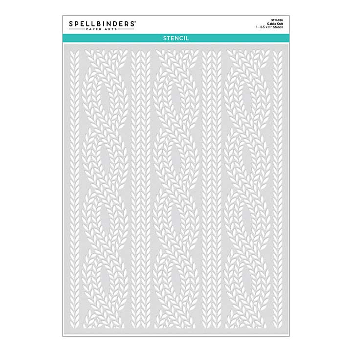 Spellbinders - Cable Knit Stencil from the Tinsel Time Collection