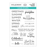 Spellbinders - Seasonal Motif Sentiments Clear Stamp Set from Seasonal Label Motifs Collection by Becca Feeken