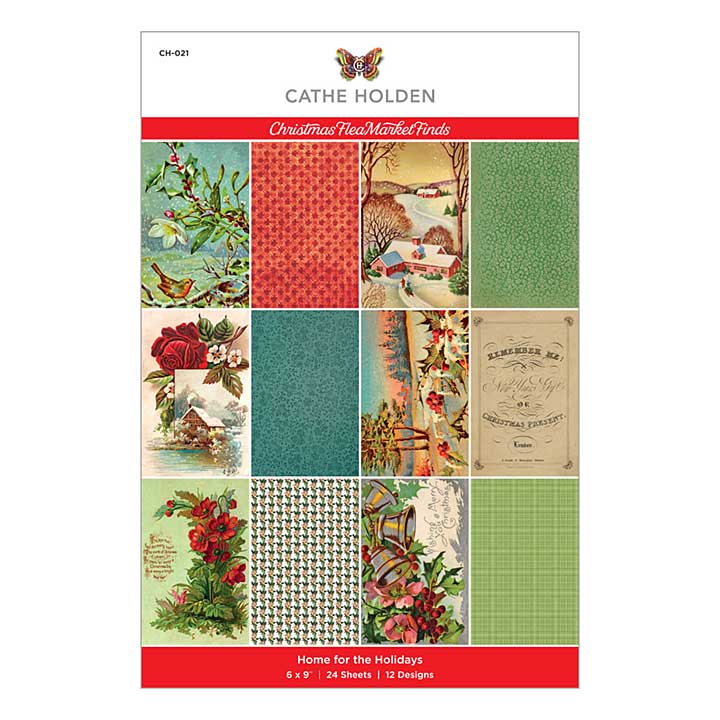 Home for the Holidays 6 x 9-inch Paper Pad from the Christmas Flea Market Finds Collection by Cathe Holden