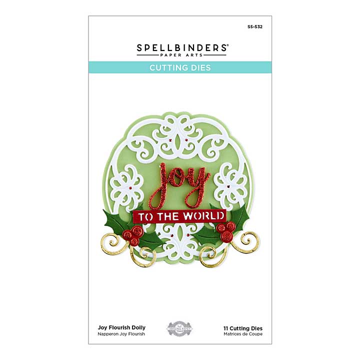 Joy Flourish Doily Etched Dies from the Christmas Flourish Collection by Becca Feeken