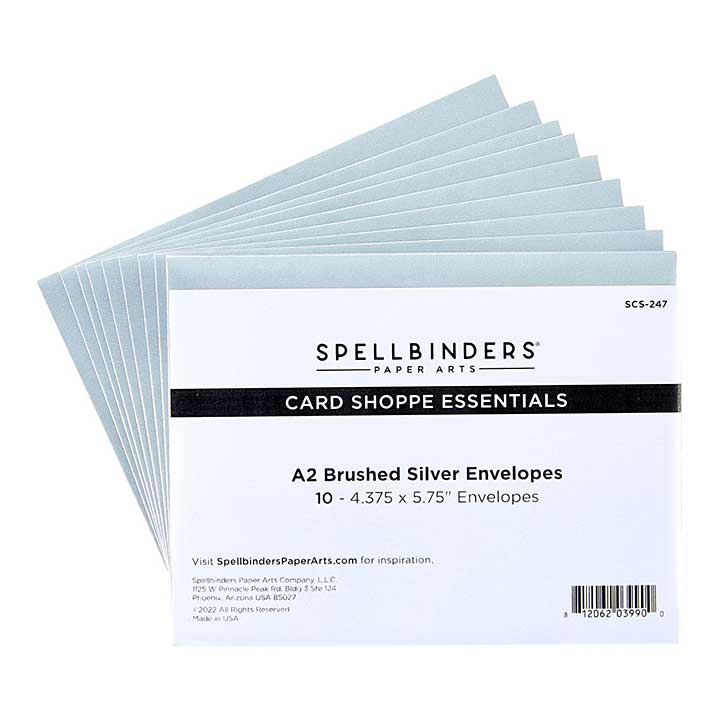A2 Brushed Silver Envelopes - 10 Pack (Sealed for the Holidays)