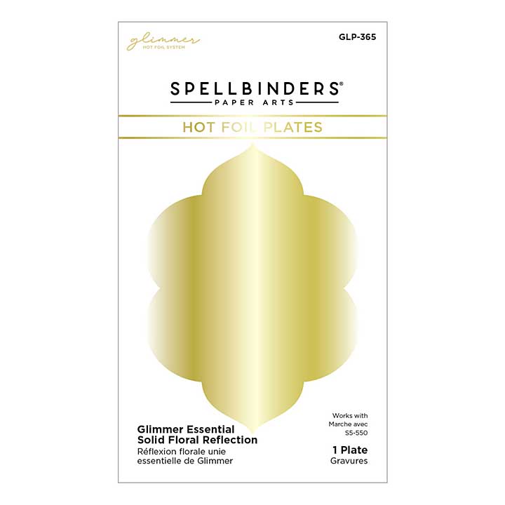 Glimmer Essential Solid Floral Reflection Glimmer Hot Foil Plate (Floral Reflection)