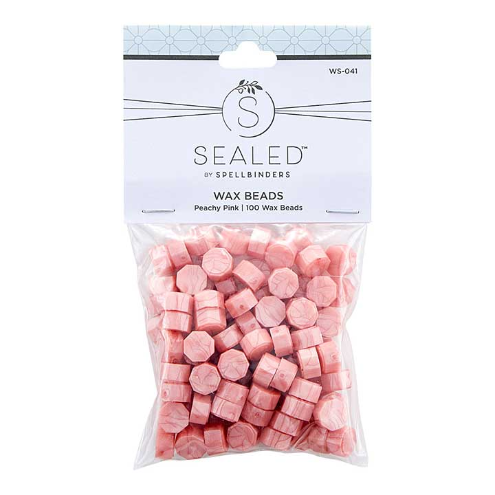 Peachy Pink Wax Beads (Sealed by Spellbinders)