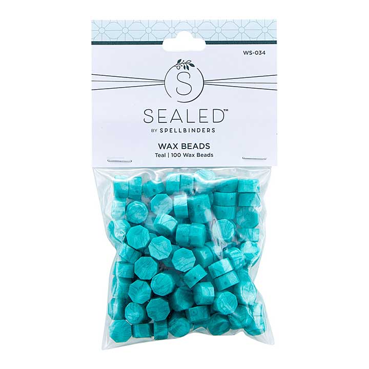 SO: Teal Wax Beads (Sealed by Spellbinders)