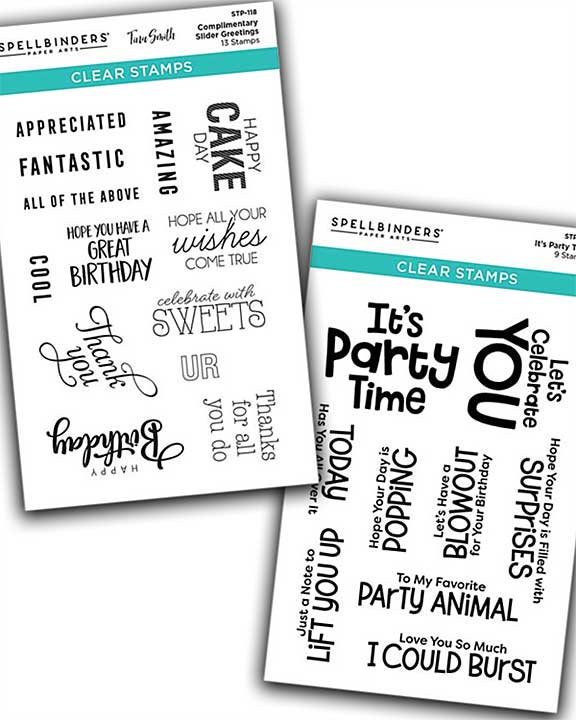 SO: Spellbinders - Party Words Stamp Set Duo