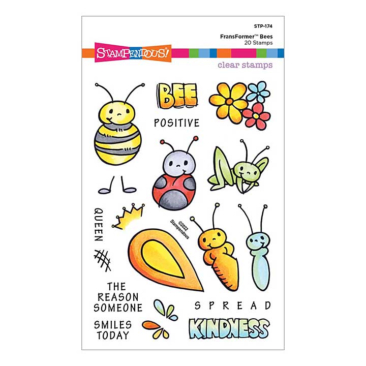 Stampendous Fransformer Bees Clear Stamps (FransFormer Friends)