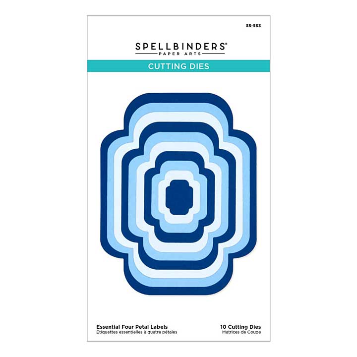 Spellbinders Etched Dies - Essential Four Petal Labels (Four Petal)