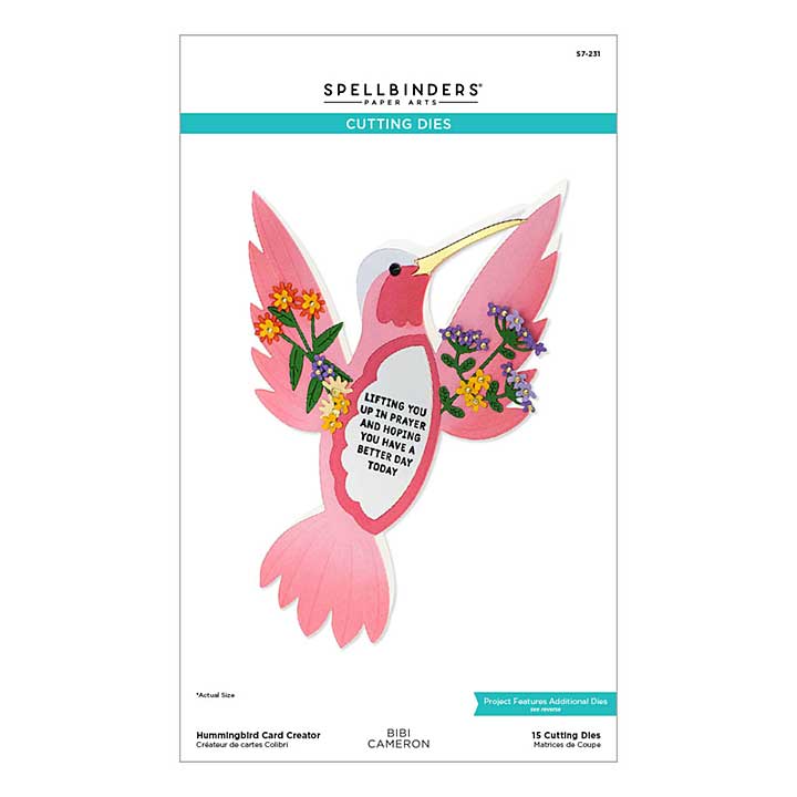 Spellbinders Hummingbird Card Creator Etched Dies (Bibis Hummingbirds)
