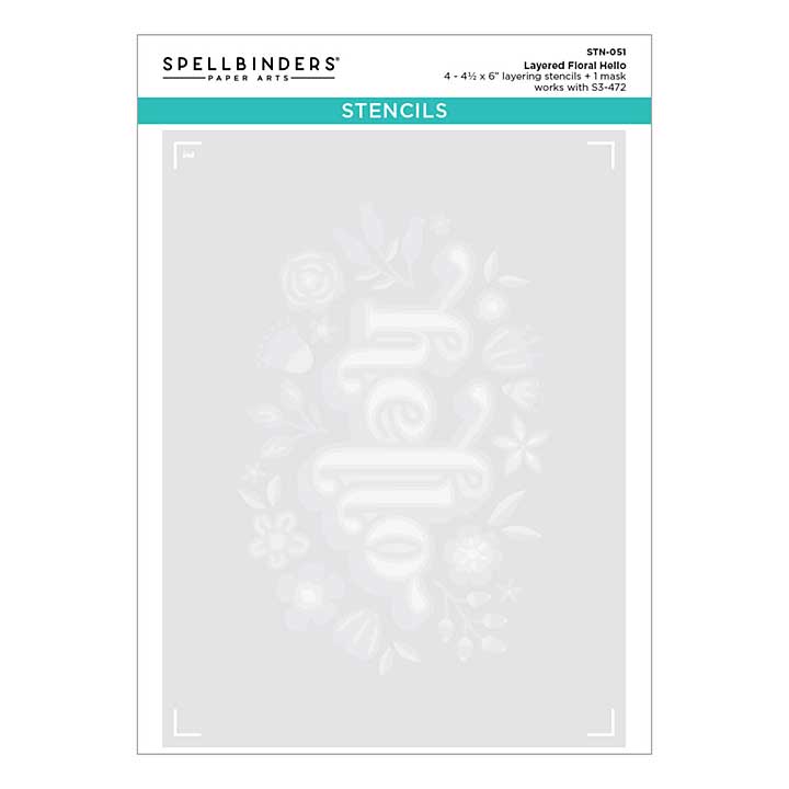 Spellbinders Layered Floral Hello (Layered Stencils)