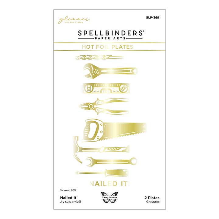 Spellbinders Nailed It! Glimmer Hot Foil Plate (Toolbox Essentials)