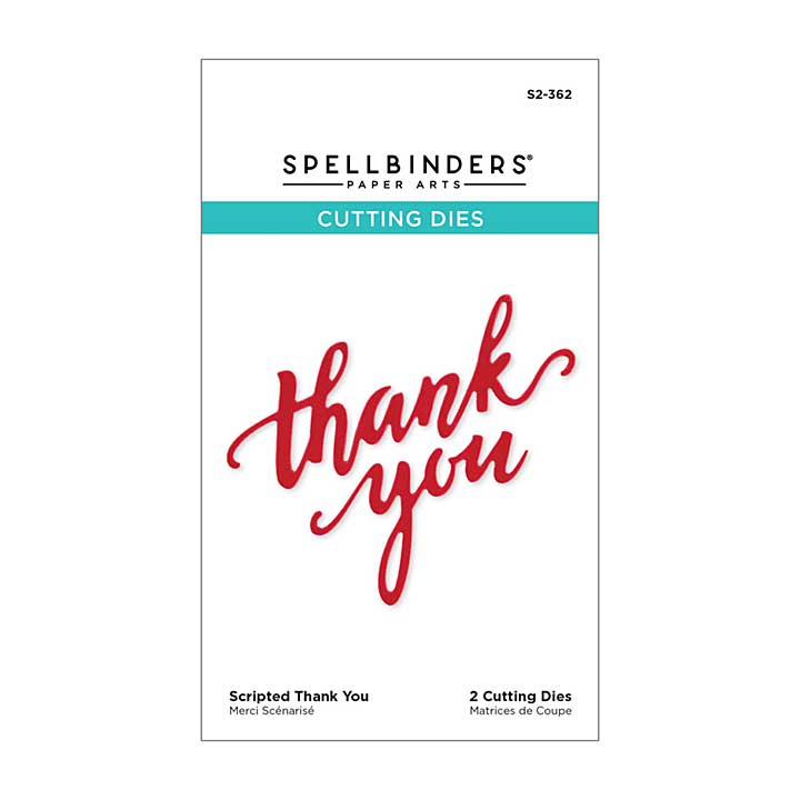 Spellbinders Scripted Thank You Etched Dies (Throwback Faves)