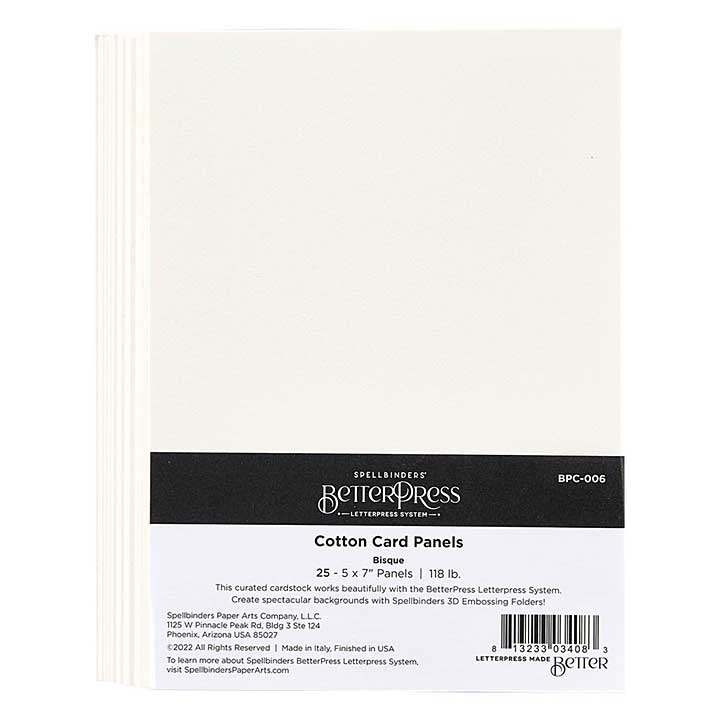 SO: Bisque BetterPress A7 Cotton Card Panels - 25 Pack
