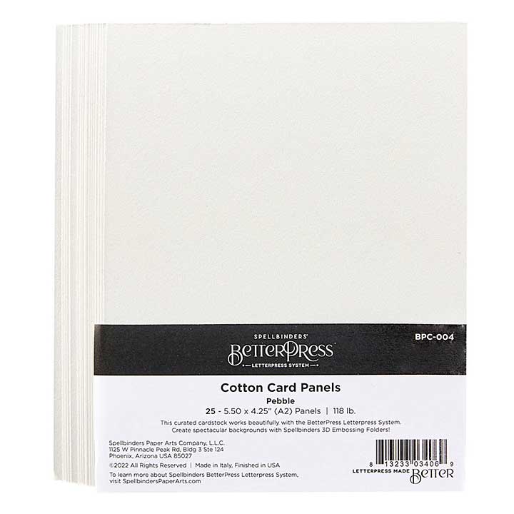 SO: Pebble BetterPress A2 Cotton Card Panels - 25 Pack
