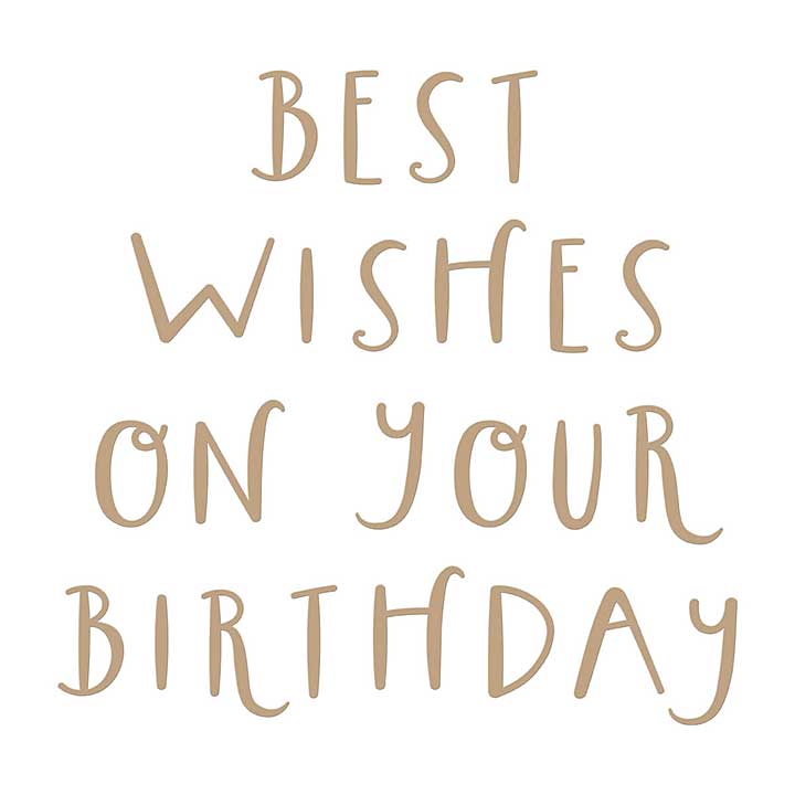 Spellbinders Best Wishes on Your Birthday Glimmer Hot Foil Plate (GLP-404)