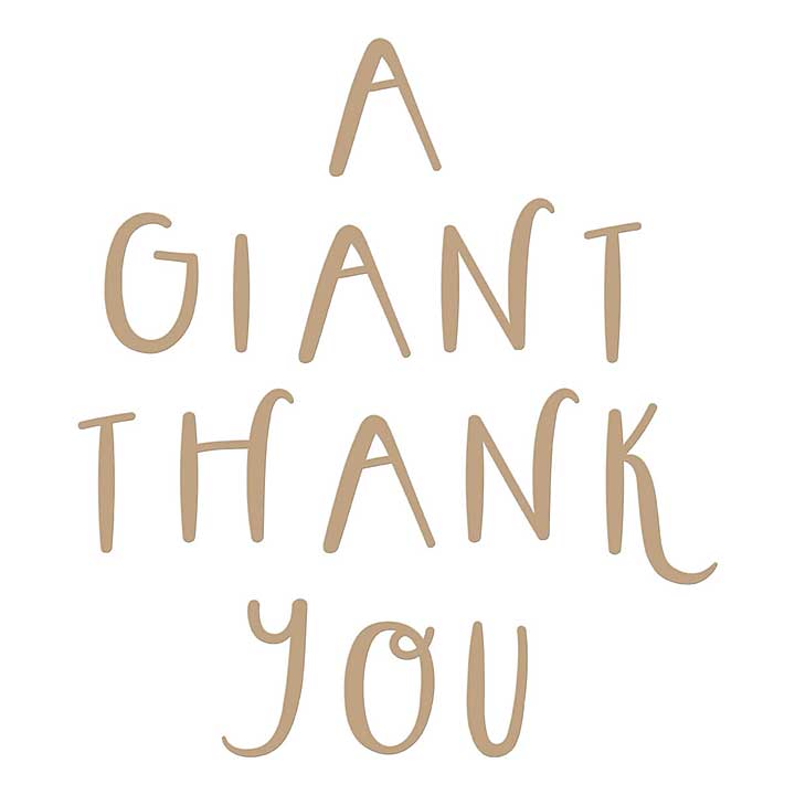 Spellbinders Giant Thank You Glimmer Hot Foil Plate (GLP-400)