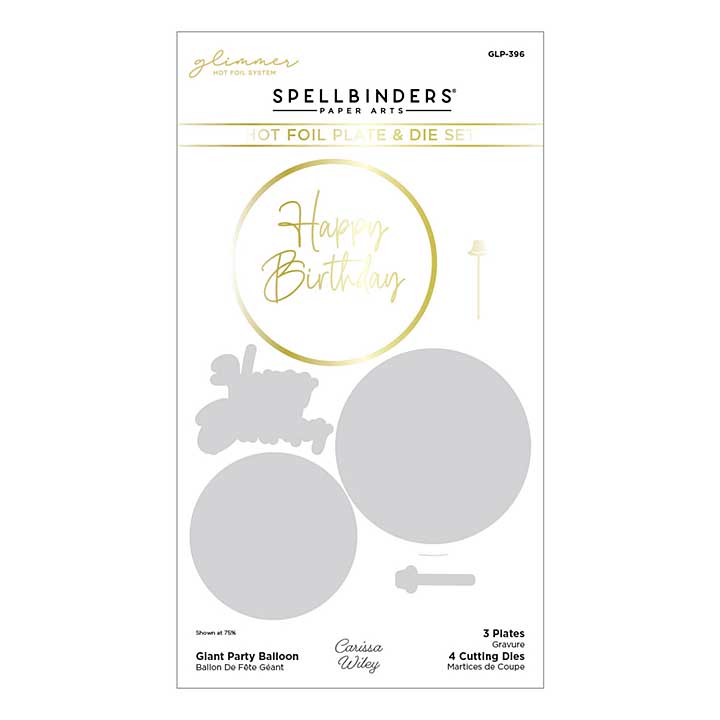 Carissa Wiley Dies - Giant Party Balloon Glimmer Hot Foil Plate and Die Set