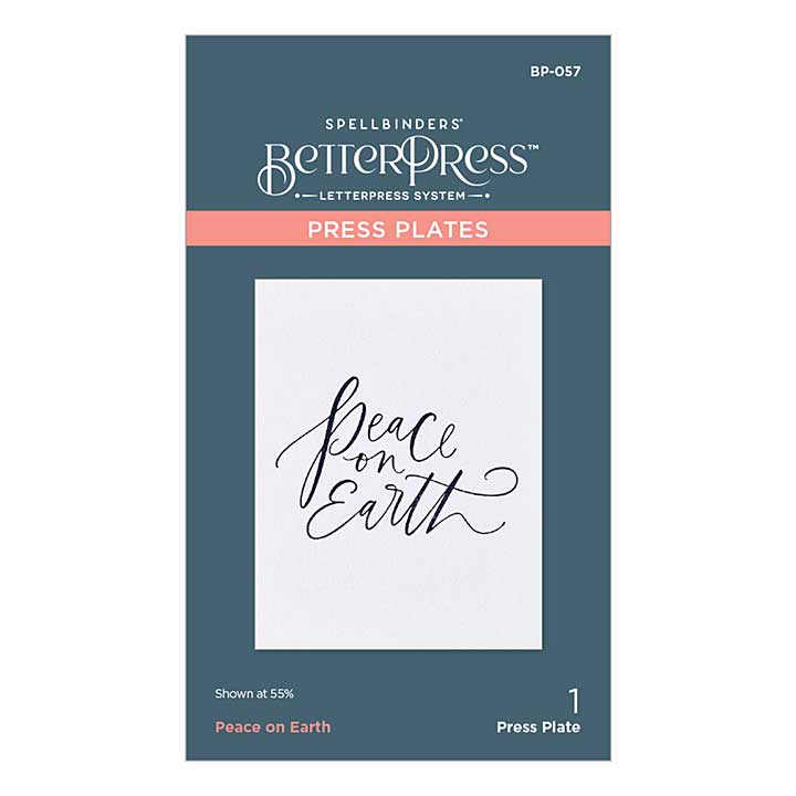 Spellbinders Press Plates - Peace on Earth Press Plate