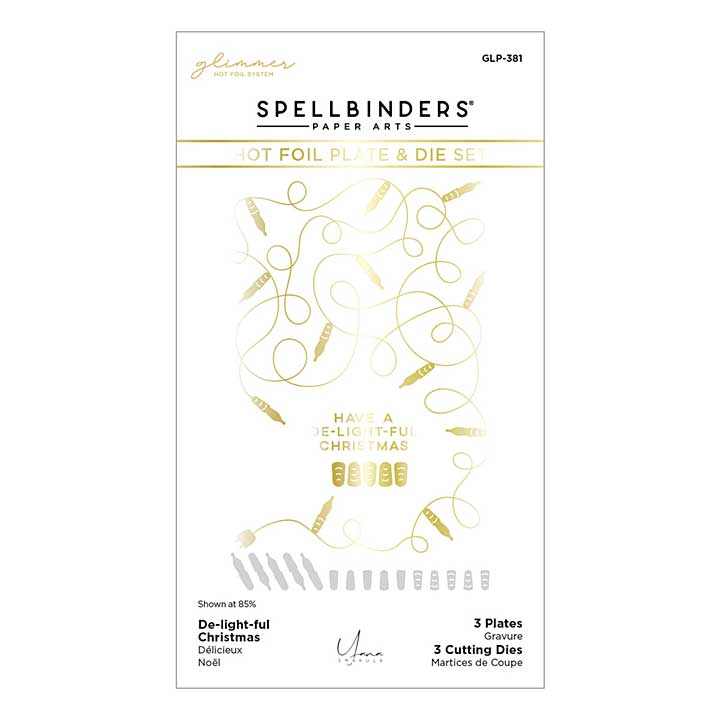 Yana Smakula Glimmer and Die - De-light-ful Christmas Glimmer Hot Foil Plate and Die Set