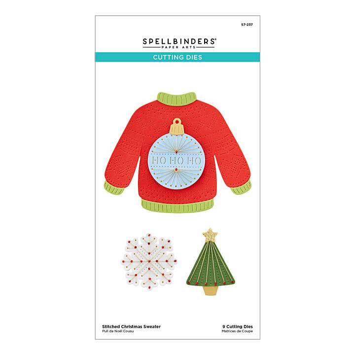 SO: Spellbinders Shapeabilties - Stitched Christmas Sweater Etched Dies