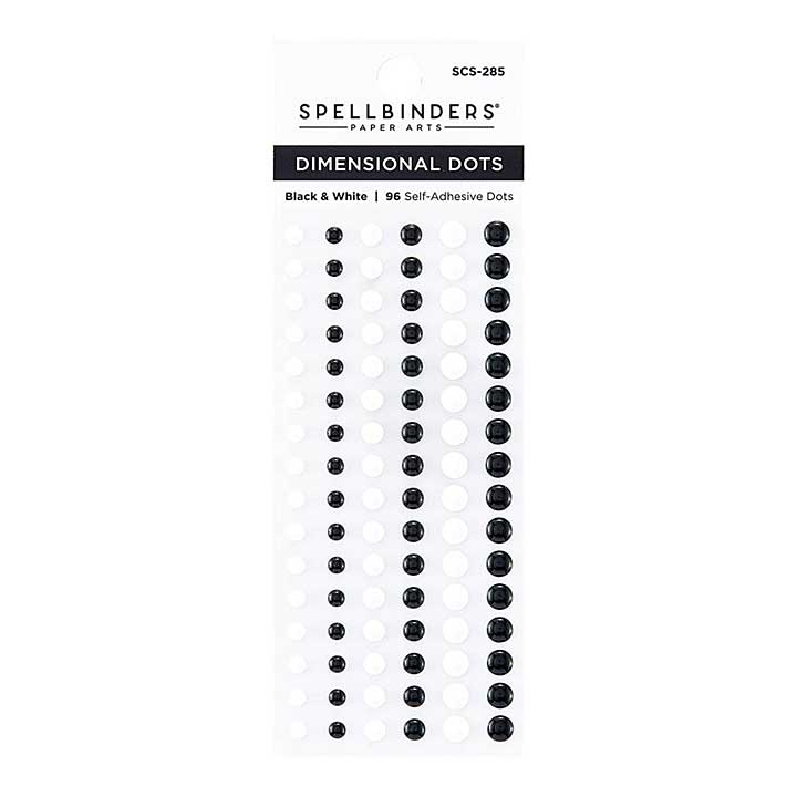 SO: Spellbinders Accessory - Dimensional Black and White Enamel Dots