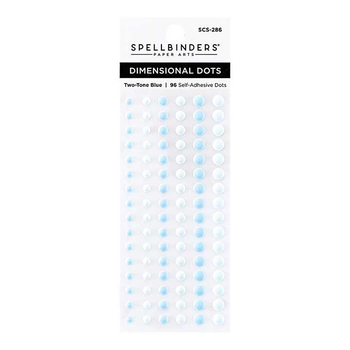 SO: Spellbinders Accessory - Dimensional Two Tone Blue Enamel Dots