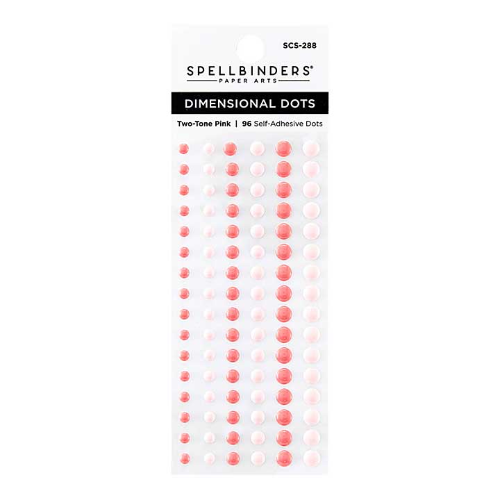 SO: Spellbinders Accessory - Dimensional Two Tone Pink Enamel Dots