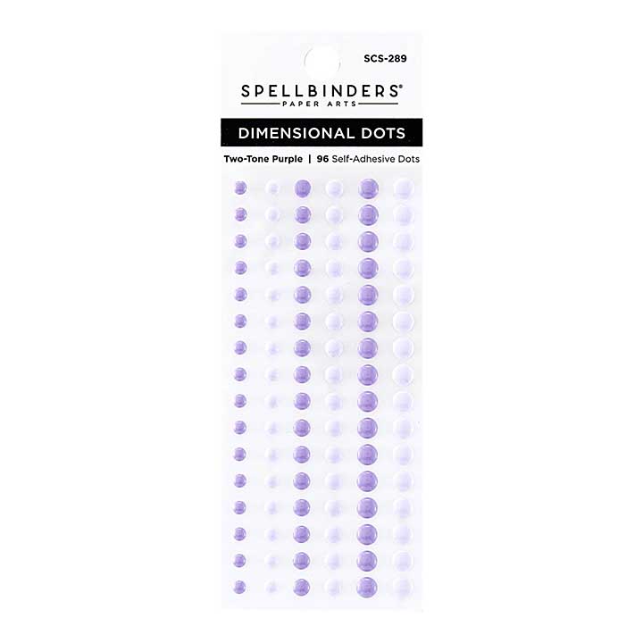 SO: Spellbinders Accessory - Dimensional Two Tone Purple Enamel Dots