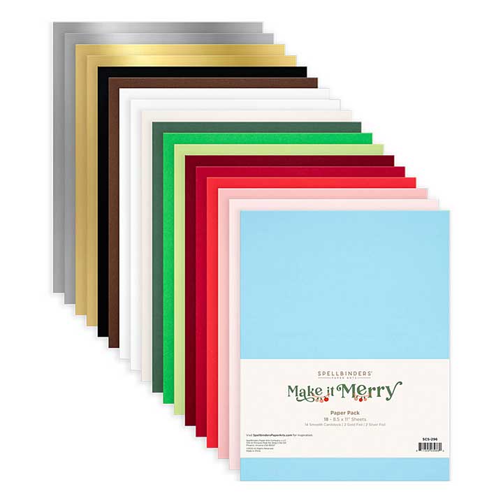 SO: Spellbinders Paper - Make It Merry Cardstock Pack