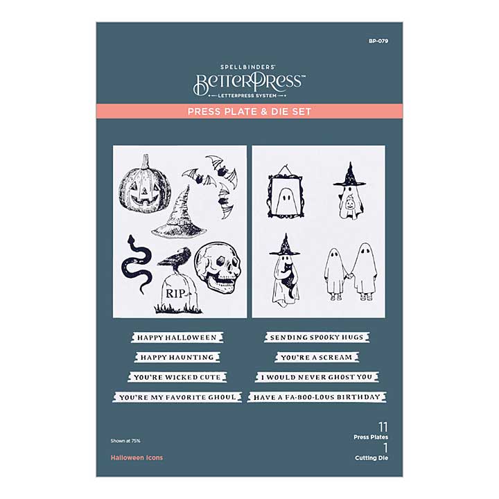 SO: Spellbinders Press Plates - Halloween Icons Press Plate and Die Set