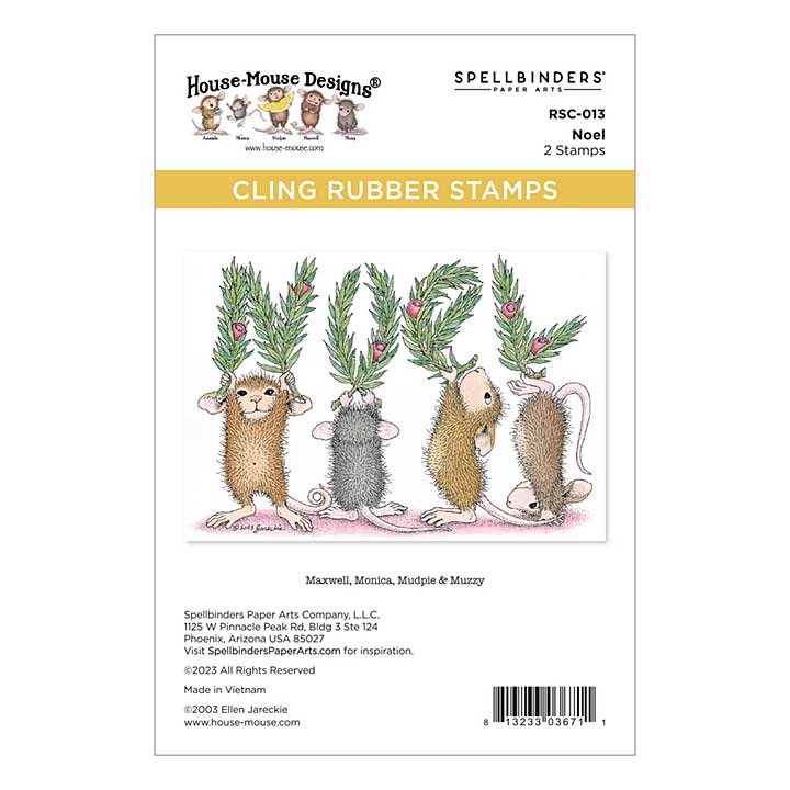 SO: House-Mouse Cling Rubber Stamps - Noel Cling Rubber Stamp Set