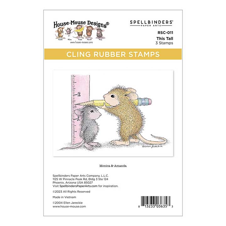 House-Mouse Cling Rubber Stamps - This Tall Cling Rubber Stamps