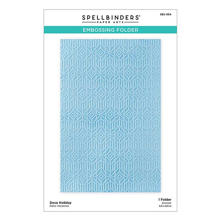 Spellbinders 8-12 x 5-12 - Deco Holiday Embossing Folder