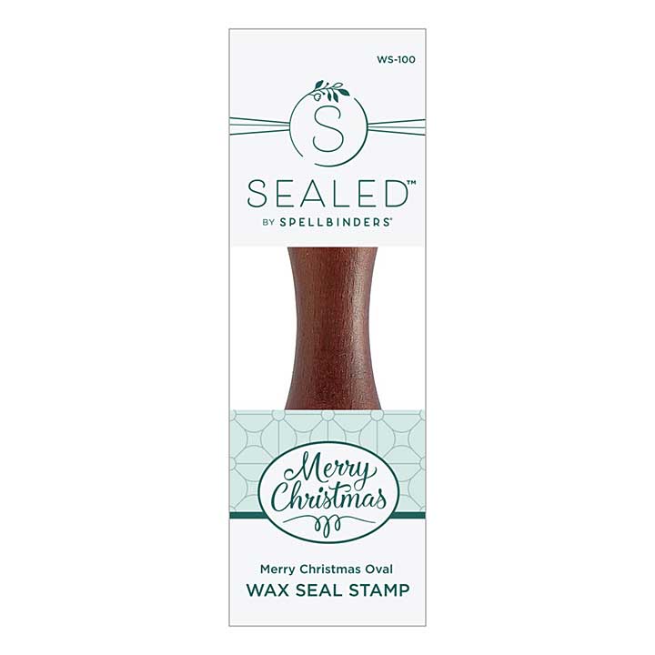 SO: Spellbinders Wax Seals - Merry Christmas Oval Wax Seal Stamp