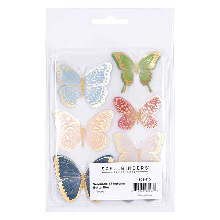 Spellbinders 3D Dimensional Butterflies - Dimensional Autumn Butterfly Stickers