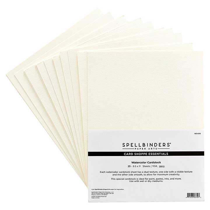 Spellbinders Paper - 8.5in x 11in Watercolor Cardstock - 25 pack