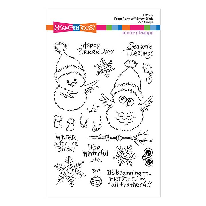 Stampendous Clear Stamps - Stampendous FransFormer Snow Birds Clear Stamp Set