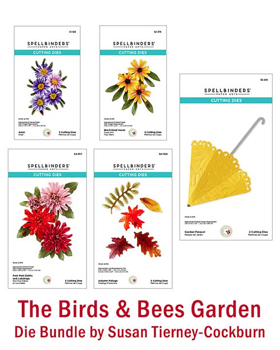 SO: Spellbinders - The Birds and Bees - Susans Garden Die Bundle (Susans Tierney-Cockburn)