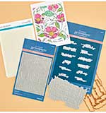 Spellbinders Pressed Posies - ADD-ON Cosmos Backdrop and Text Press Plate