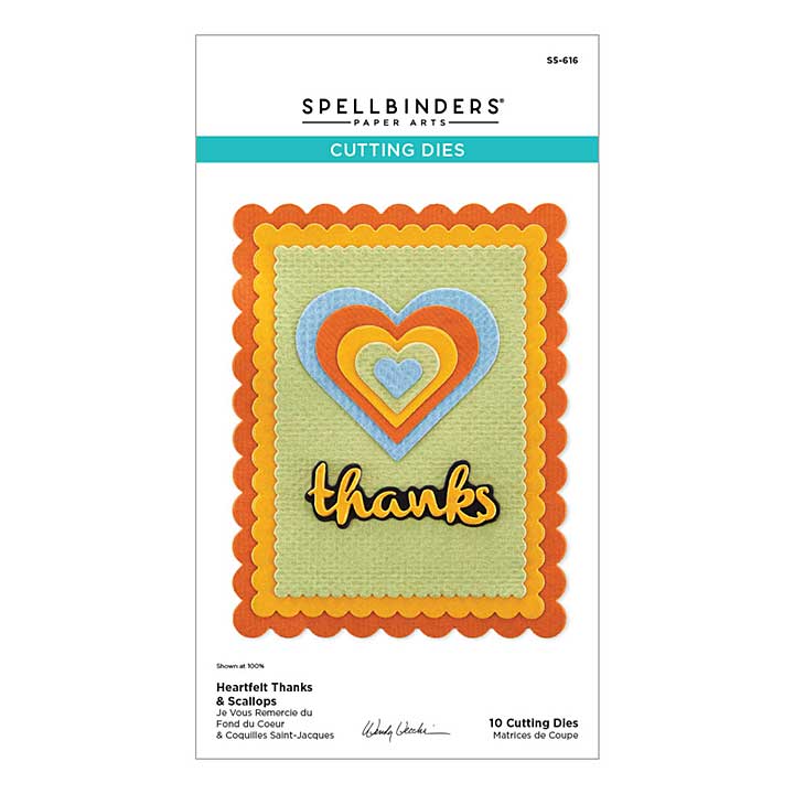 Wendy Vecchi Etched Dies - Heartfelt Thanks and Scallops Etched Dies