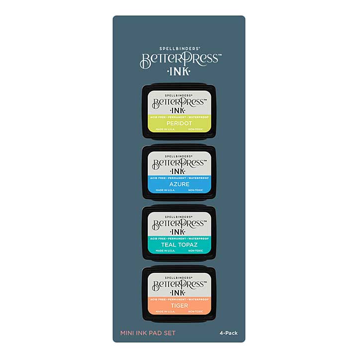 Spellbinders Ink Pad - Tropical BetterPress Ink Mini Set - 4 Pack
