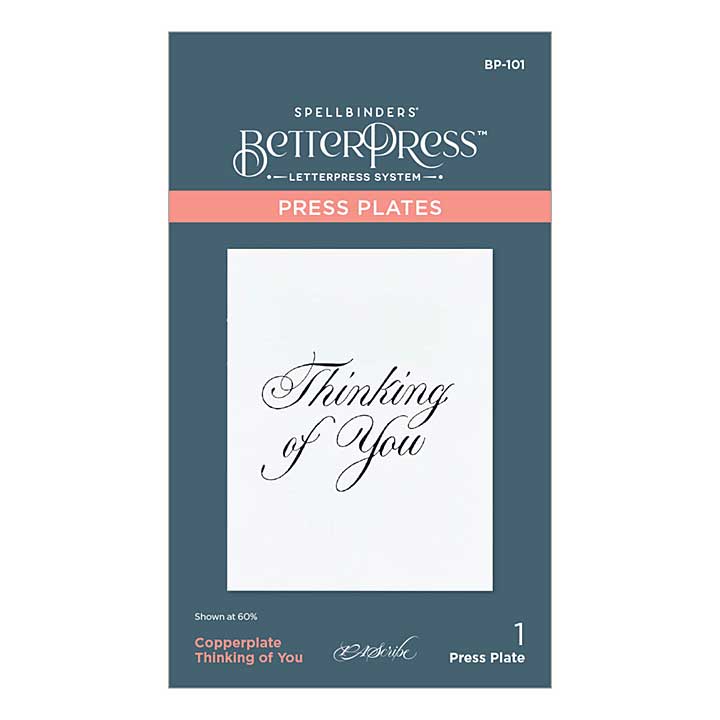 SO: PAScribe Press Plates - Copperplate Thinking of You Press Plate (Paul Antonio)