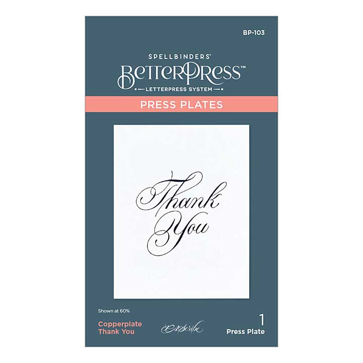PAScribe Press Plates - Copperplate Thank You Press Plate (Paul Antonio)