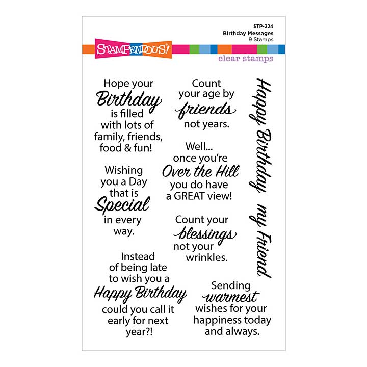 Birthday Messages Clear Stamp Set