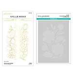 Spellbinders Glimmering Peonies Glimmer Hot Foil Plate and Stencil Bundle (BD-0841)