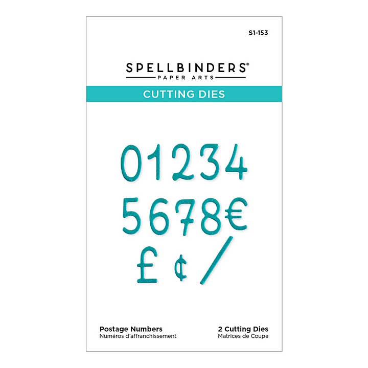 Spellbinders DIES - Postage Numbers Etched Dies