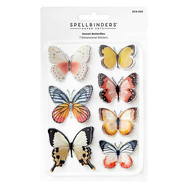 Spellbinders Accessories - Sunset Butterflies Stickers